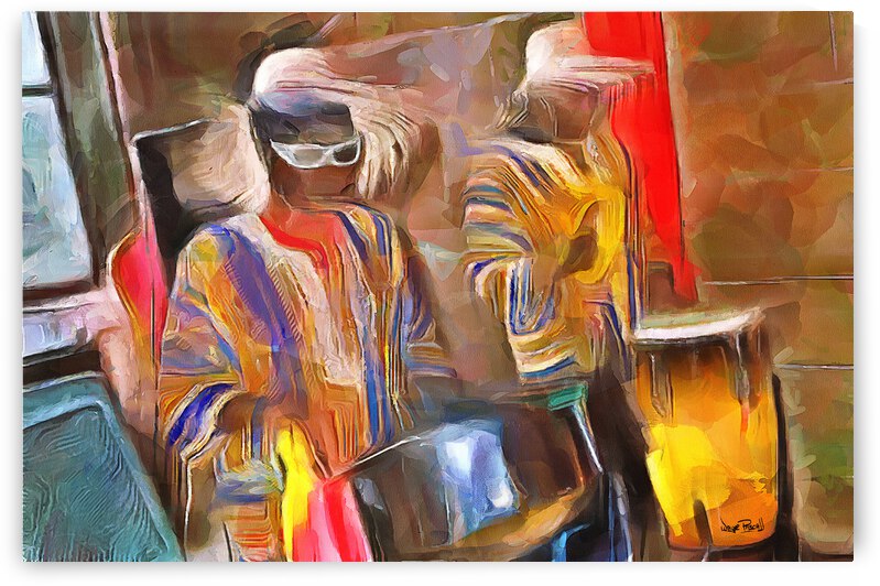 CARIBBEAN SCENES - PAN & DRUMS by Wayne Pascall Art