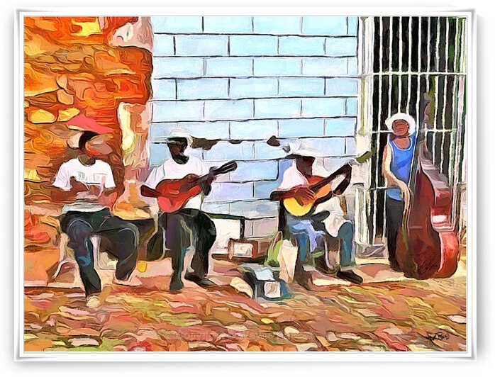 CARIBBEAN SCENES - MUSICS DE CUBA by Wayne Pascall Art