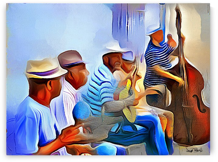 CARIBBEAN SCENES - MUSICA DE CUBA EN LA CALLE by Wayne Pascall Art