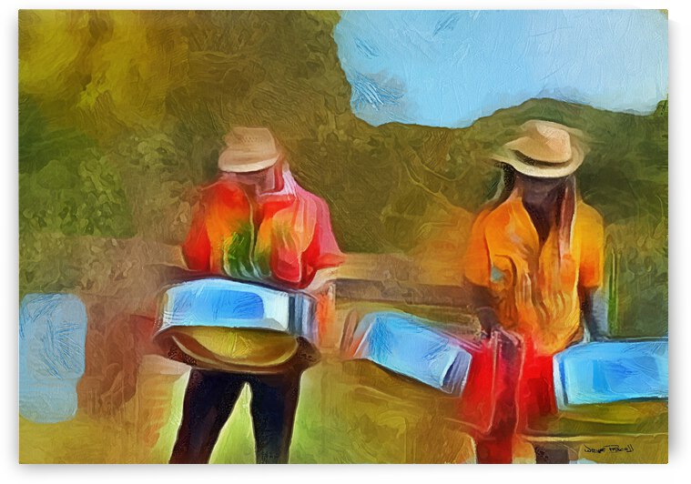 CARIBBEAN SCENES - PAN DEMIK by Wayne Pascall Art