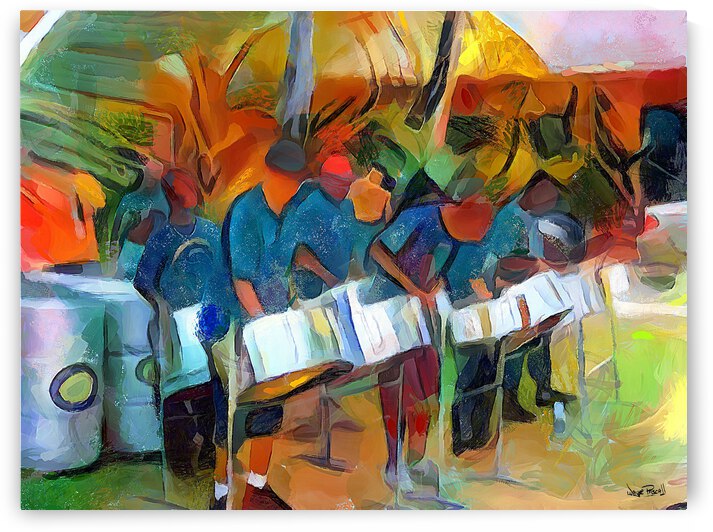 CARIBBEAN SCENES - DE PANSIDE by Wayne Pascall Art