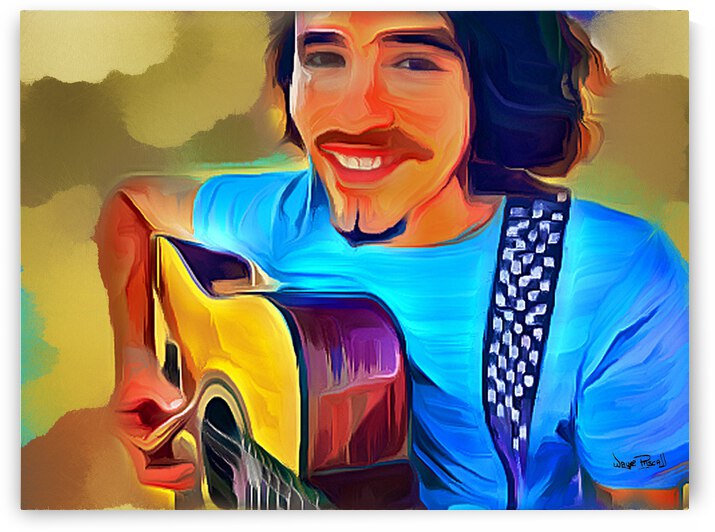 guitar and a smile by Wayne Pascall Art