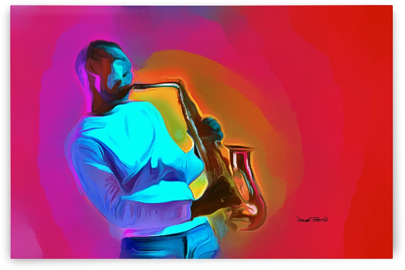 SAX IN THE JAZZ by Wayne Pascall Art