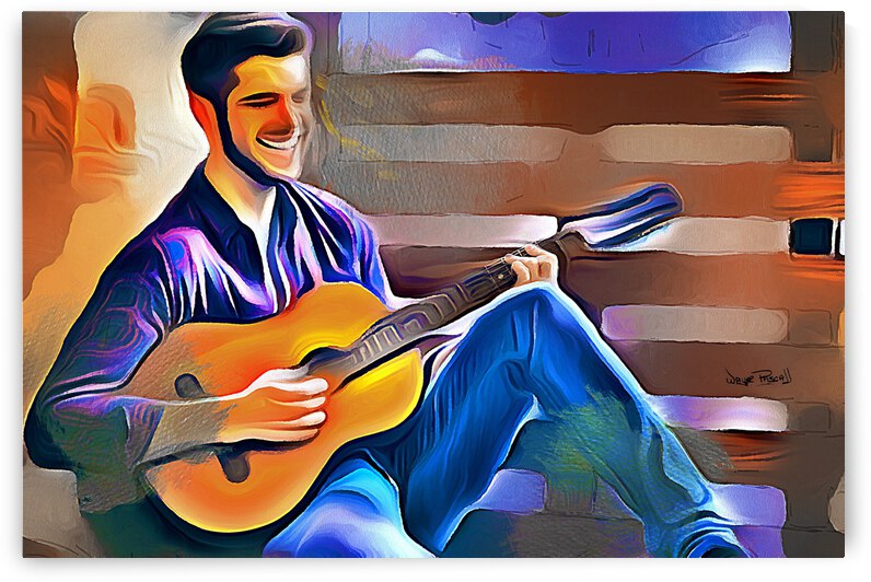 JUST ME AND MY GUITAR by Wayne Pascall Art