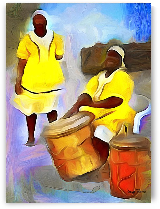 Folk Drummers by Wayne Pascall Art
