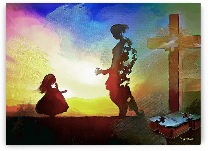 THE MISSING PIECE - In Our Children by Wayne Pascall Art