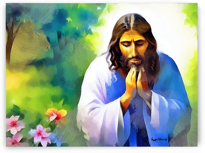 THE PRAYERFUL MOMENTS OF JESUS CHRIST - THE SECOND PRAYER BEFORE THE CROSS by Wayne Pascall Art