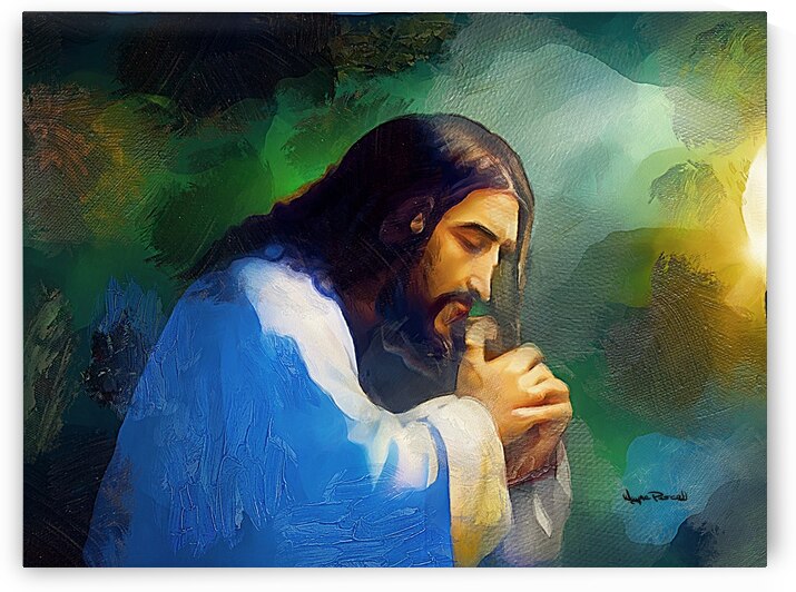 THE PRAYERFUL MOMENTS OF JESUS CHRIST - A Night in Prayer Before a Big Decision by Wayne Pascall Art