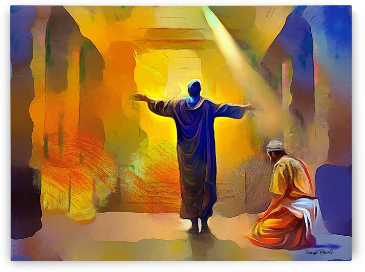 PARABLES OF JESUS - THE PHARISEE AND PUBLICAN by Wayne Pascall Art