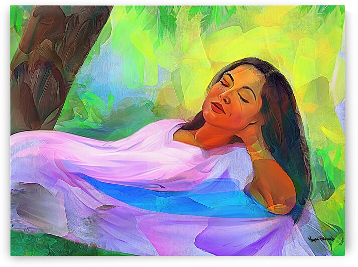INDO-CARIBBEAN SCENES - Leela Relaxes by Wayne Pascall Art