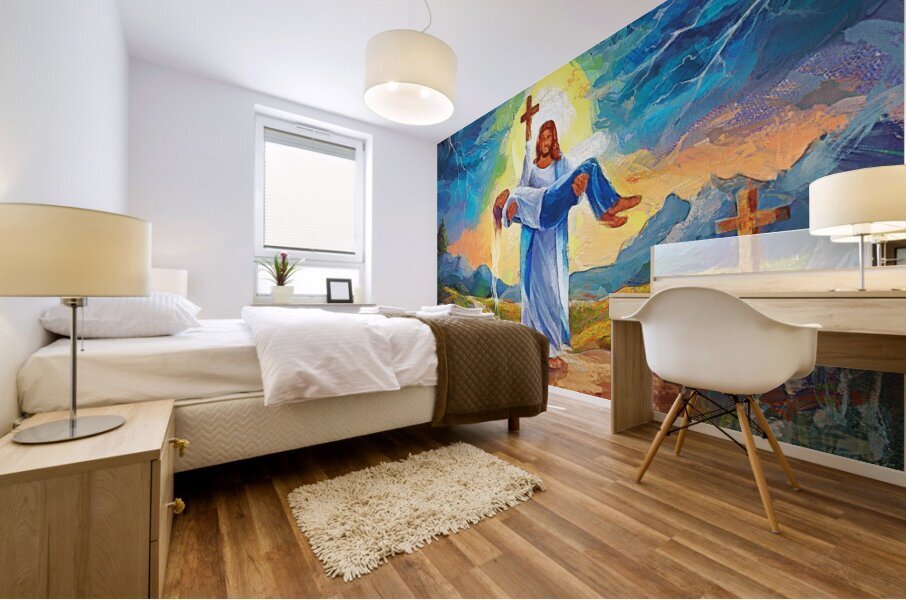 Safe in The Arms of Jesus Mural print