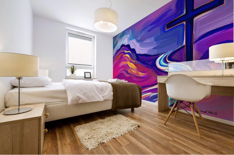 THE RIVER AND THE CROSS Mural print