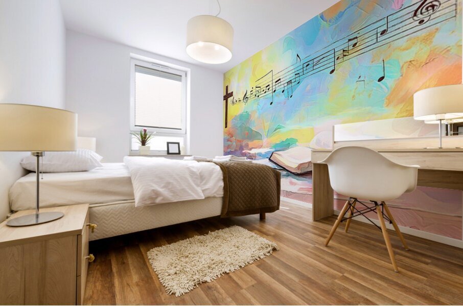 FLOWS FROM THE CROSS Mural print