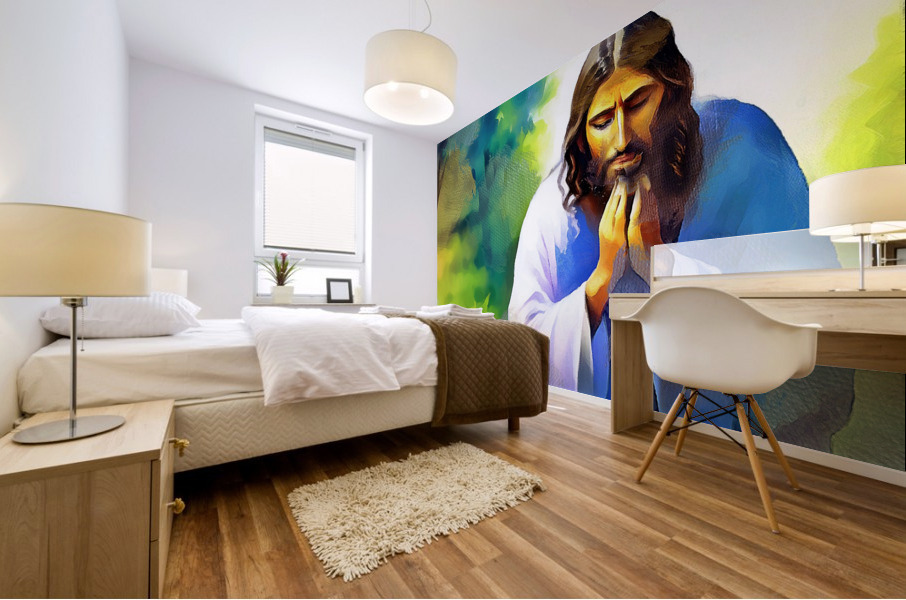 THE PRAYERFUL MOMENTS OF JESUS CHRIST - THE SECOND PRAYER BEFORE THE CROSS Mural print