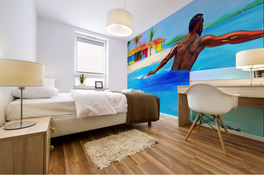 Dis and Dat in De Caribbean - Jump in De Water Mural print