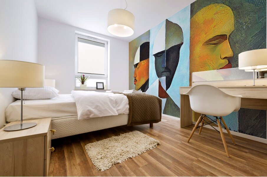 Different Races Different Faces 01 Mural print