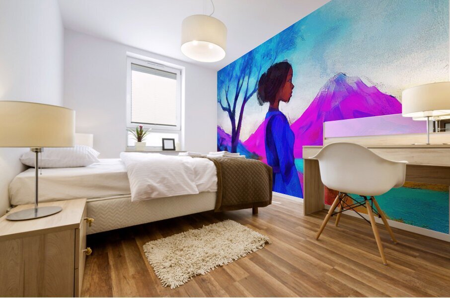 Colors in Her Dream Mural print