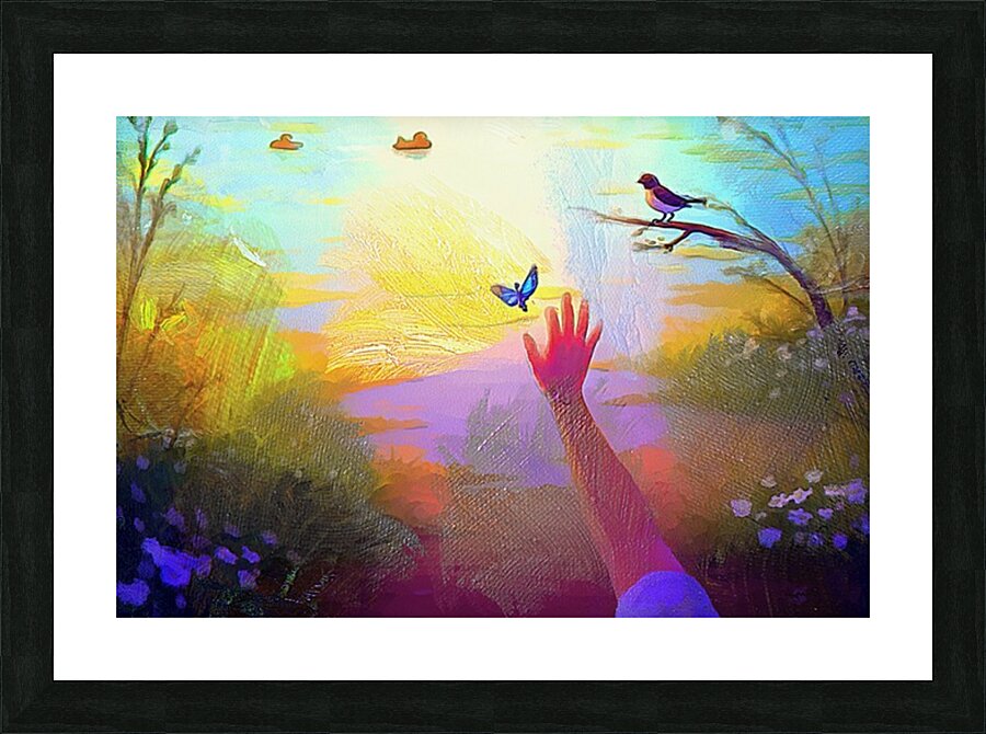REACHING FOR NATURE Picture Frame print