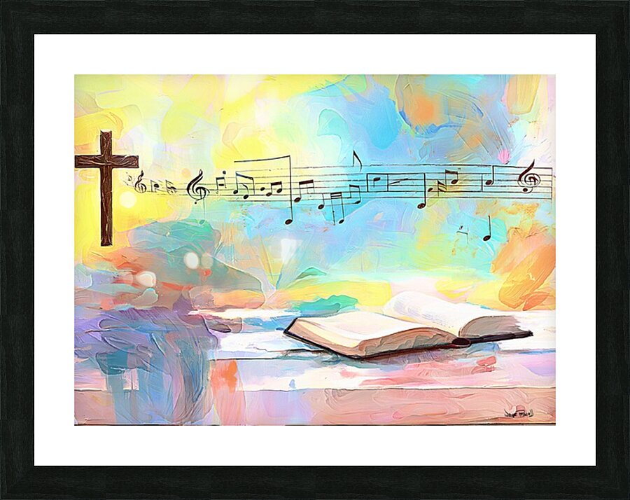 FLOWS FROM THE CROSS Picture Frame print