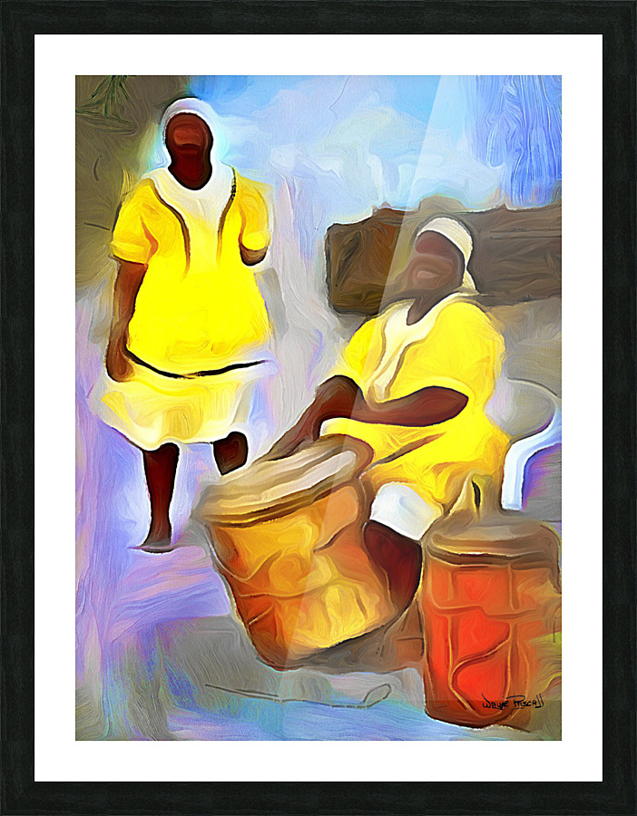 Folk Drummers  Framed Print Print