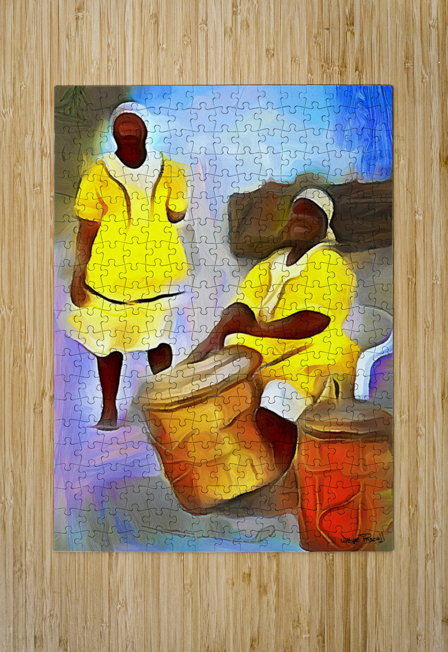 Folk Drummers Wayne Pascall Art Puzzle printing