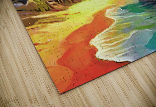 CARIBBEAN SCENES - Beach Village Wayne Pascall Art puzzle