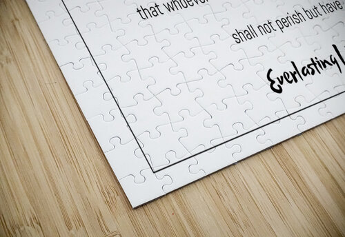 JOHN 3:16 Horizontal White Background Wayne Pascall Art puzzle