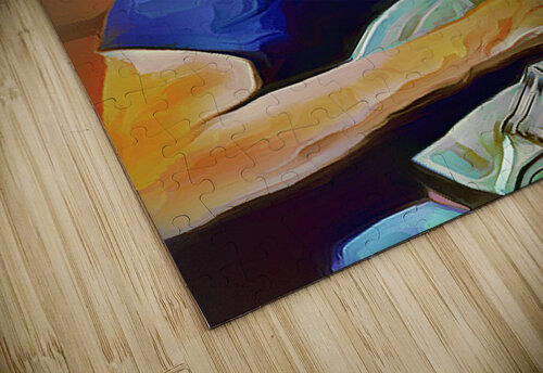 a man and his guitar Wayne Pascall Art puzzle