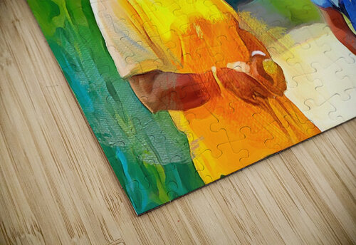 Dis and Dat in De Caribbean - Backyard Conversation Wayne Pascall Art puzzle