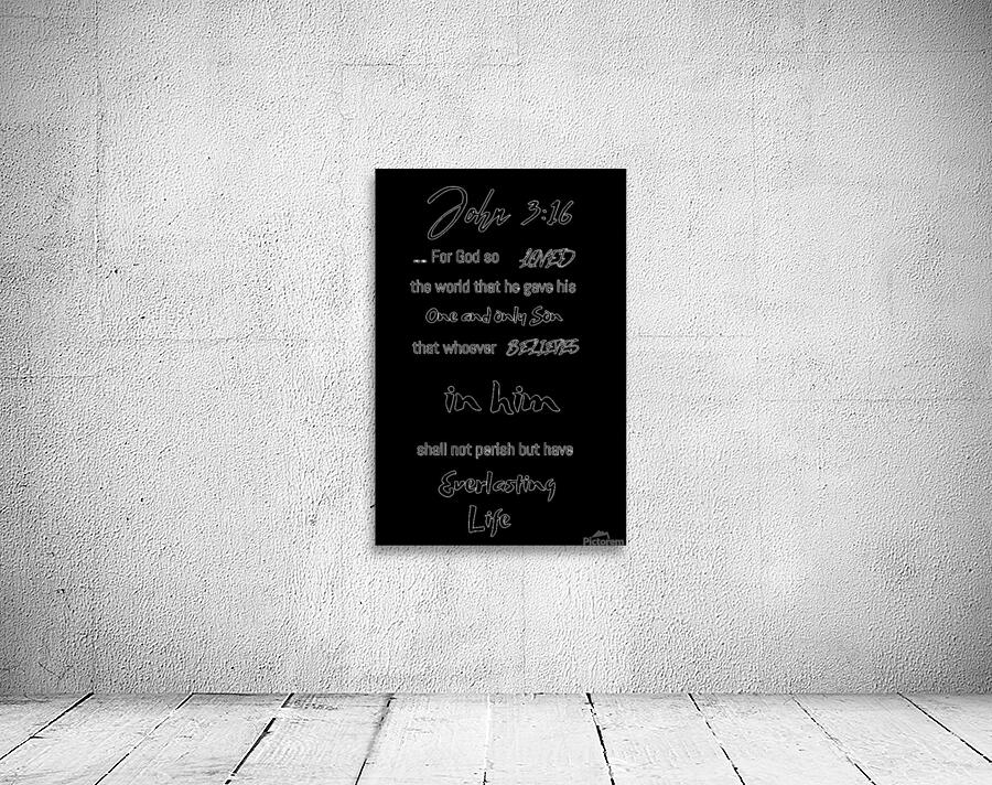 JOHN 3:16 - T-Shirt Ready Transparent Background Wall Preview