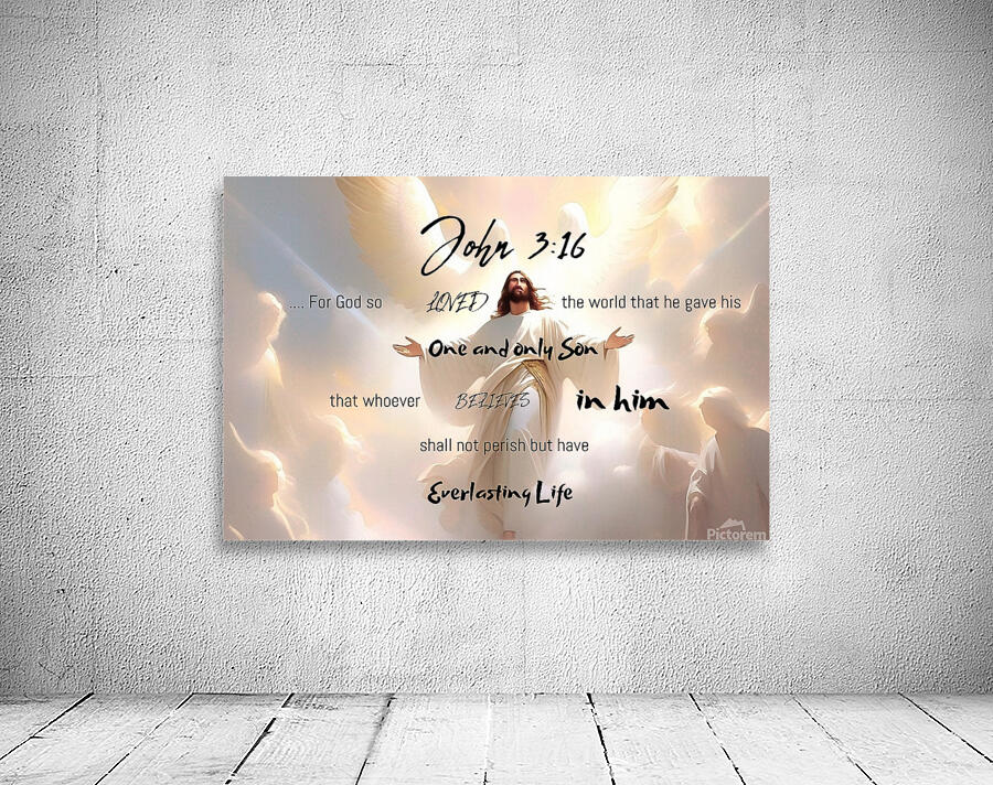 JOHN 3:16 - Horizontal Image Wall Preview