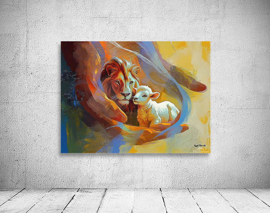 The Lion and The Lamb in Peace Wall Preview