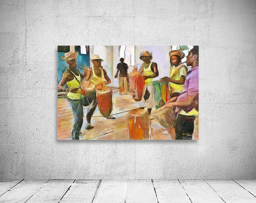 Caribbean Scenes - Folk Drummers Wall Preview
