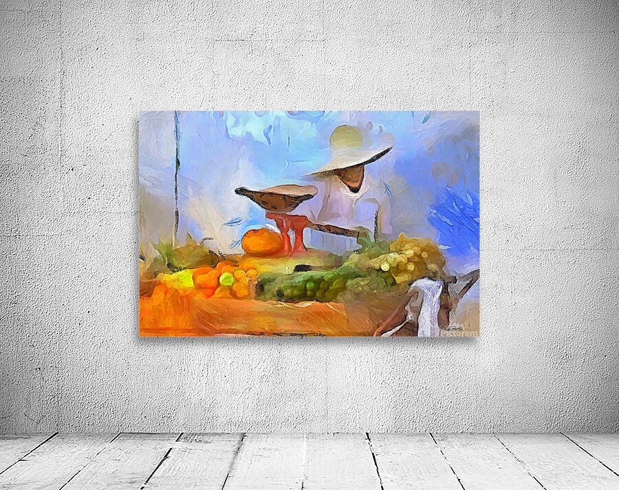 OLE TIME CARIBBEAN SCENES - VENDOR AND SCALE Wall Preview