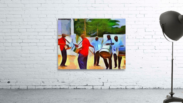 OLE TIME CARIBBEAN SCENES - PAN AROUND DE NECK by Wayne Pascall Art