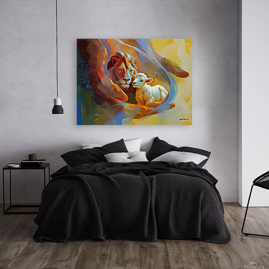 The Lion and The Lamb in Peace Reproduction