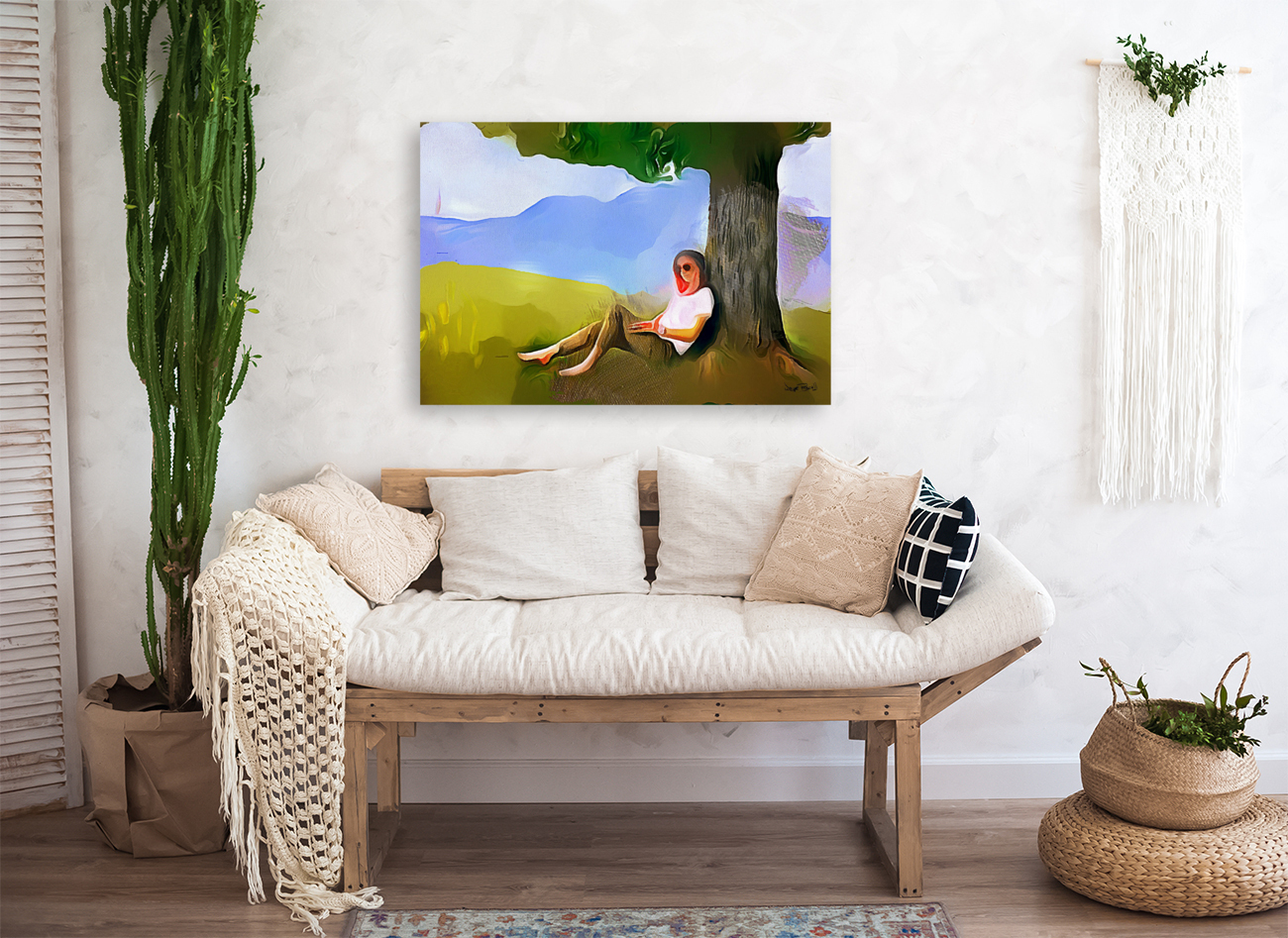 Girl Under A Tree Reproduction