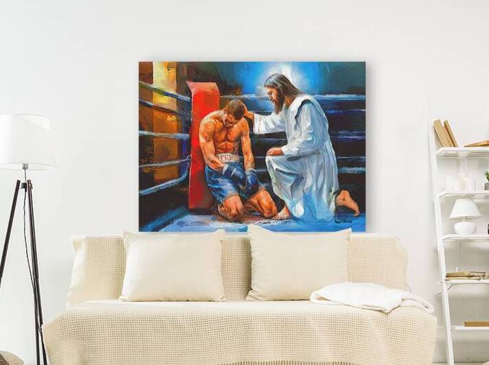 JESUS IN YOUR CORNER - Round 2 by Wayne Pascall Art