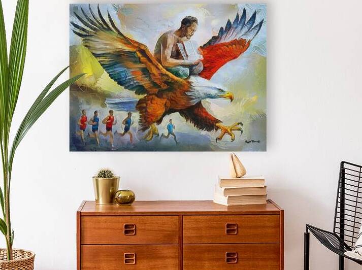 On Wings Like Eagles by Wayne Pascall Art