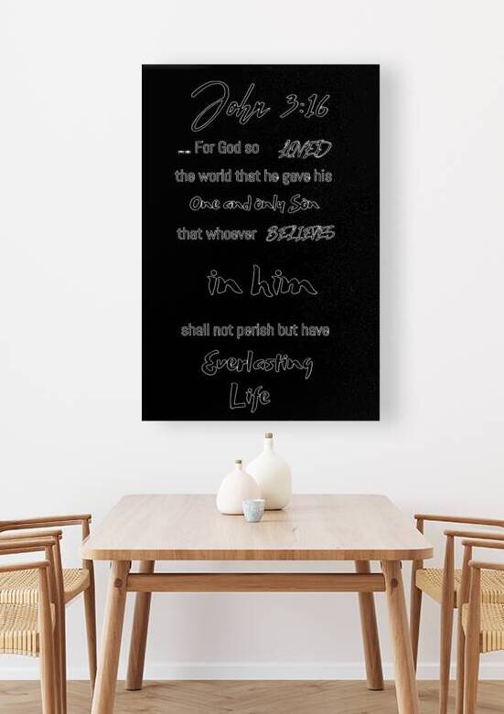 JOHN 3:16 - T-Shirt Ready Transparent Background by Wayne Pascall Art