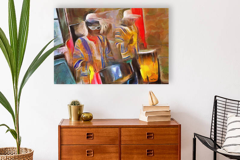 CARIBBEAN SCENES - PAN & DRUMS by Wayne Pascall Art