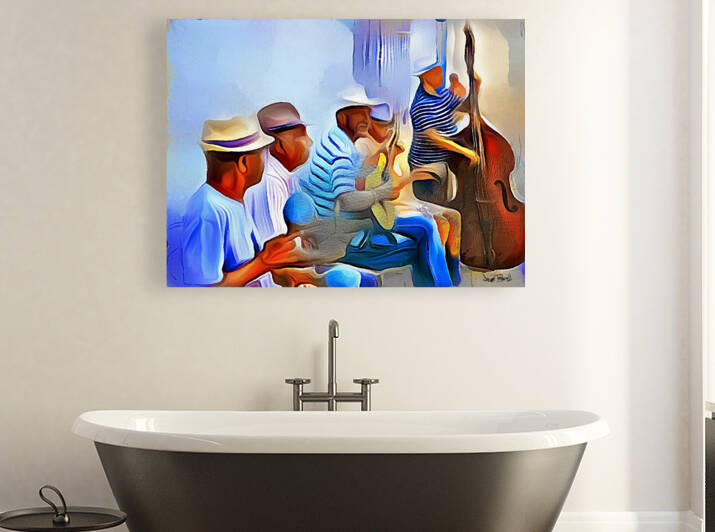 CARIBBEAN SCENES - MUSICA DE CUBA EN LA CALLE by Wayne Pascall Art