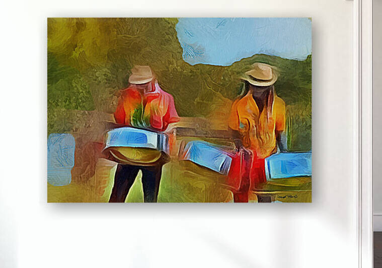 CARIBBEAN SCENES - PAN DEMIK by Wayne Pascall Art