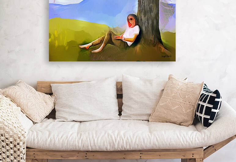 Girl Under A Tree by Wayne Pascall Art