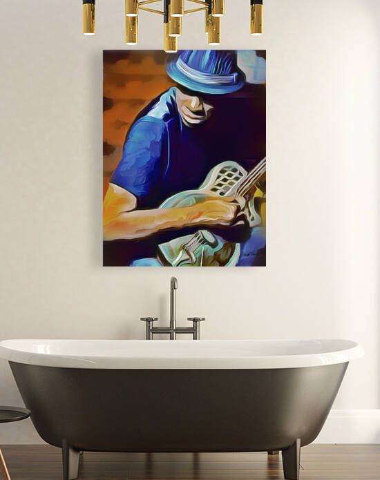 A Man and His Guitar by Wayne Pascall Art