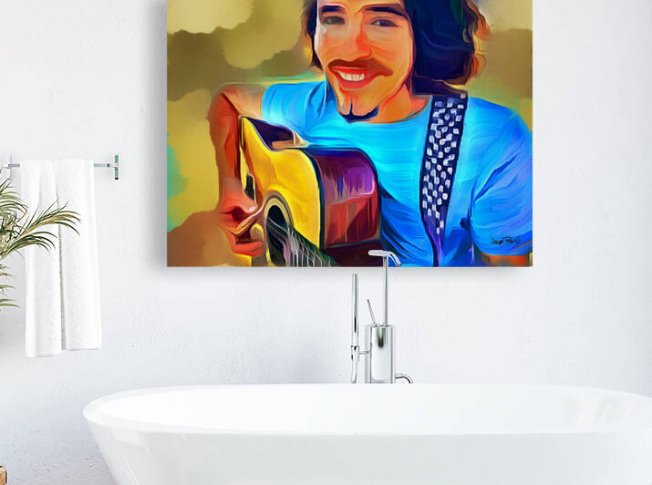 GUITAR AND A SMILE by Wayne Pascall Art