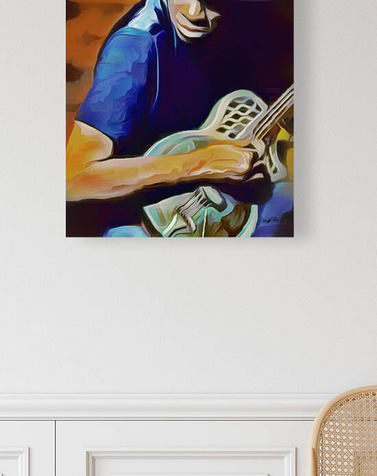a man and his guitar by Wayne Pascall Art