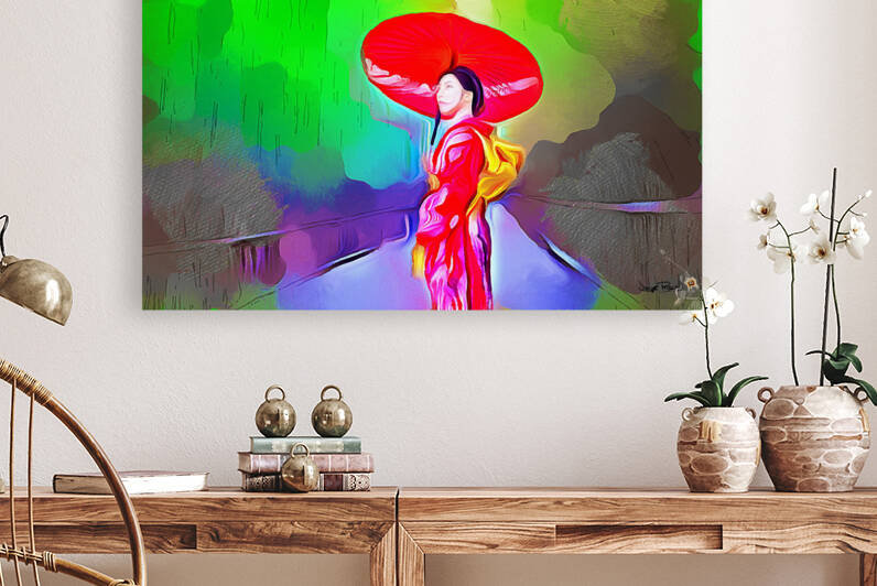 umbrella oriental by Wayne Pascall Art