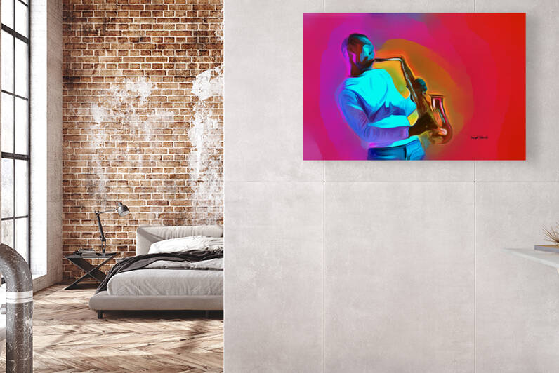 SAX IN THE JAZZ by Wayne Pascall Art