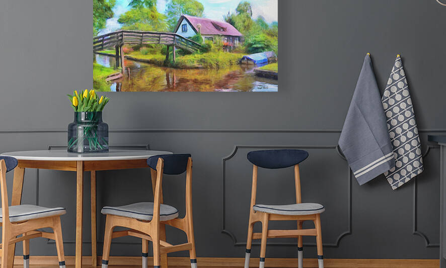 Bridge over the Stream by Wayne Pascall Art